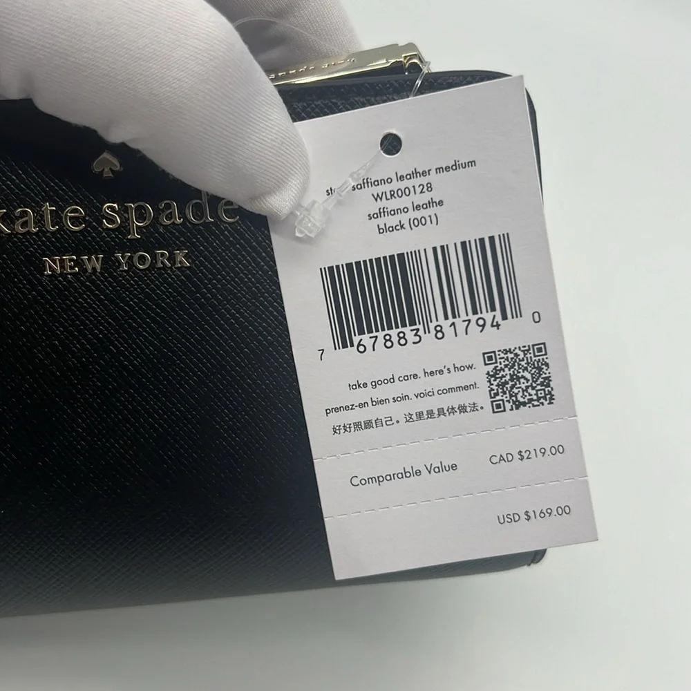 Kate Spade Leila Medium Compartment Bifold Wallet Black